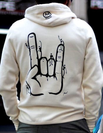 climbing hoodie white MOOD corna