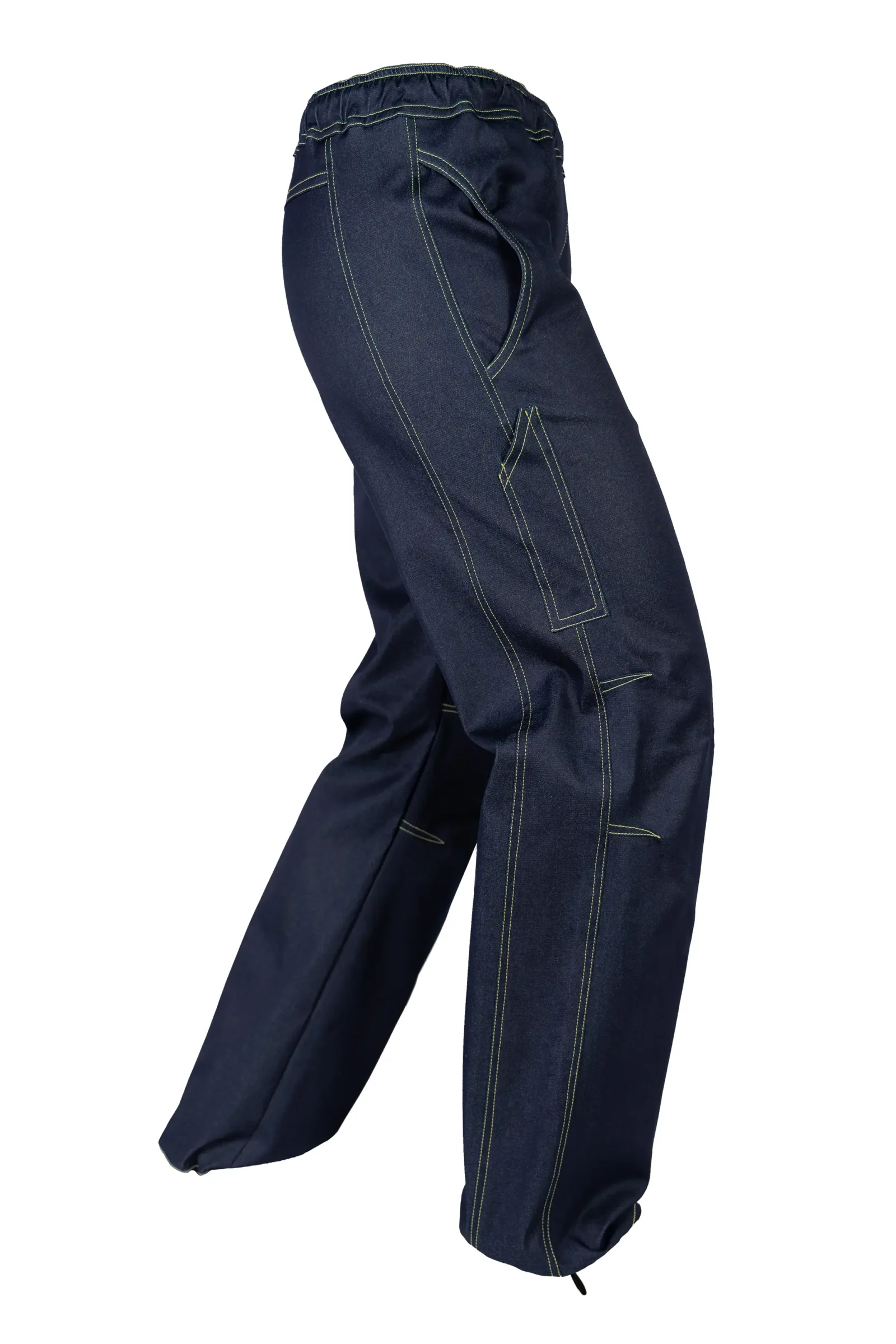 Jeans climbing da donna - denim filo giallo - VIOLET Monvic