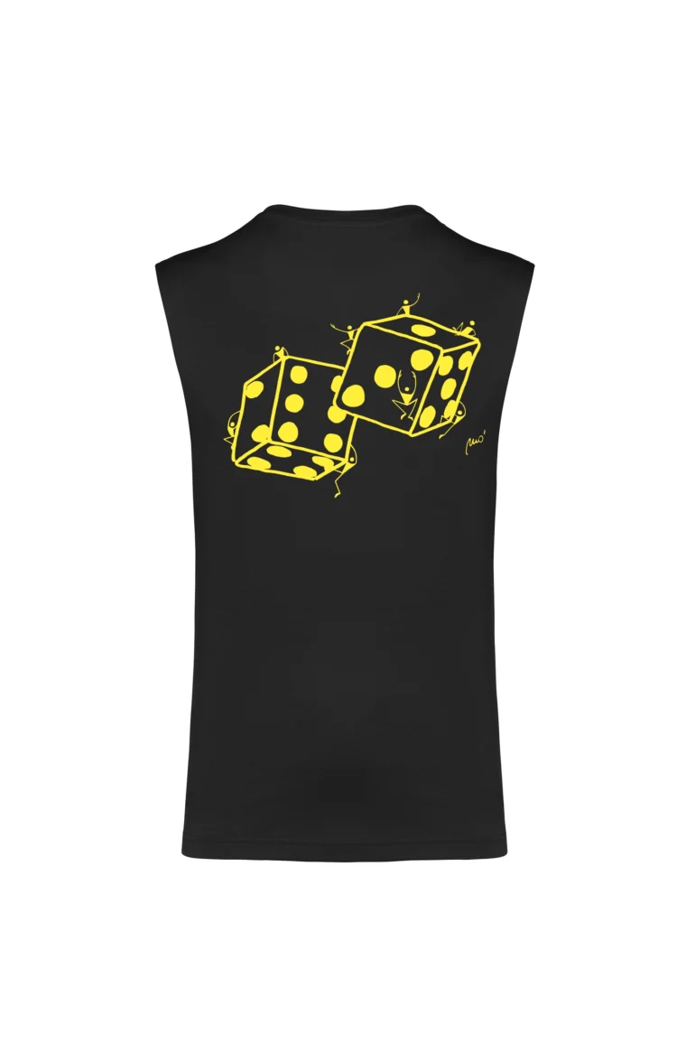 t-shirt senza maniche uomo - nero CUT - DADI - MONVIC-2