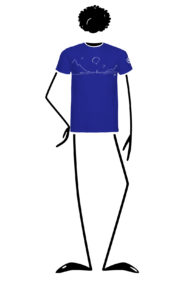 t-shirt arrampicata uomo HASH Monvic blue-royal Glide fronte