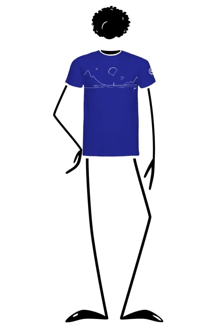 t-shirt arrampicata uomo HASH Monvic blue-royal Glide fronte