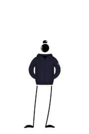 Felpa bambina con zip blue navy LOLA Monvic cavalli