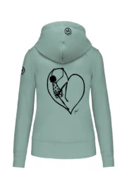 Hoodie women "Pina" FEDRA ZIP - Image 3