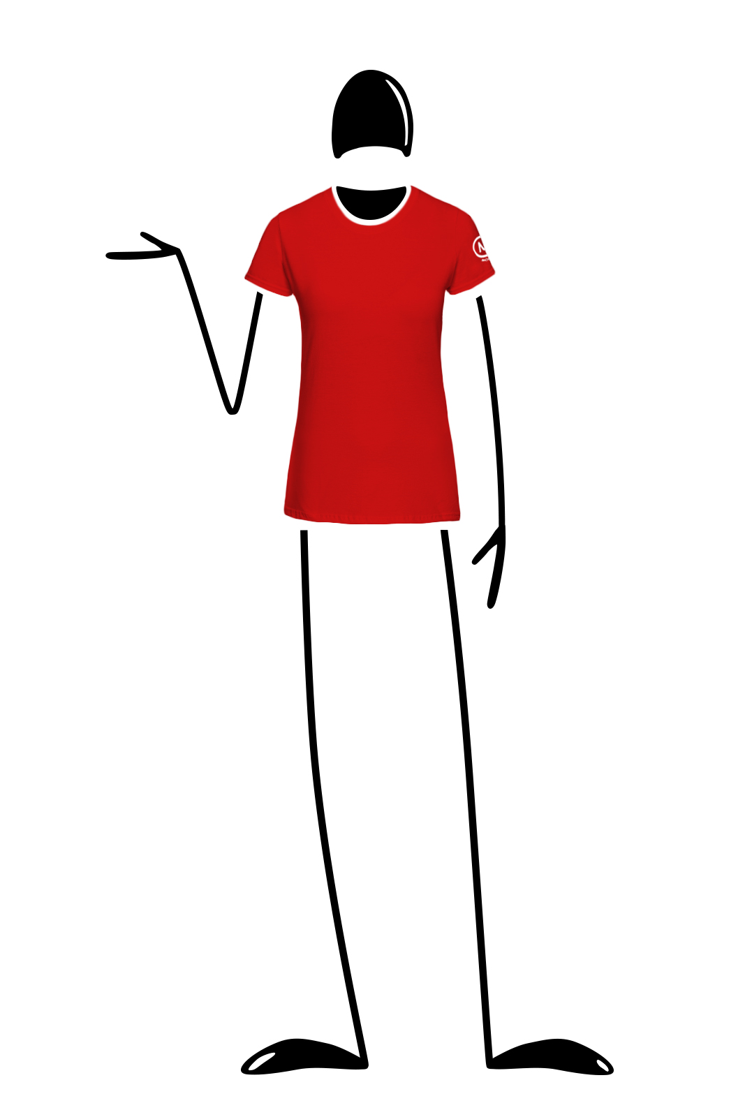 t-shirt women red SHARON Monvic