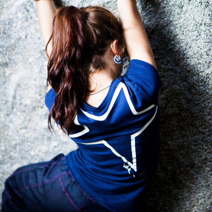 t-shirt donna da arrampicata sportiva SHARON