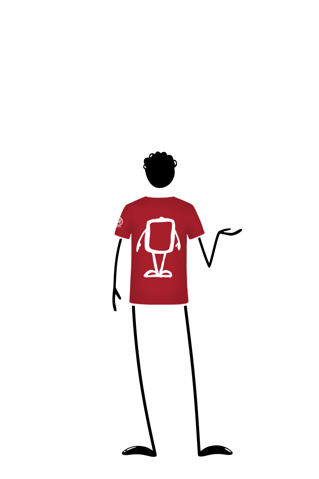 t-shirt arrampicata bambino TATA Monvic red Alo pad retro