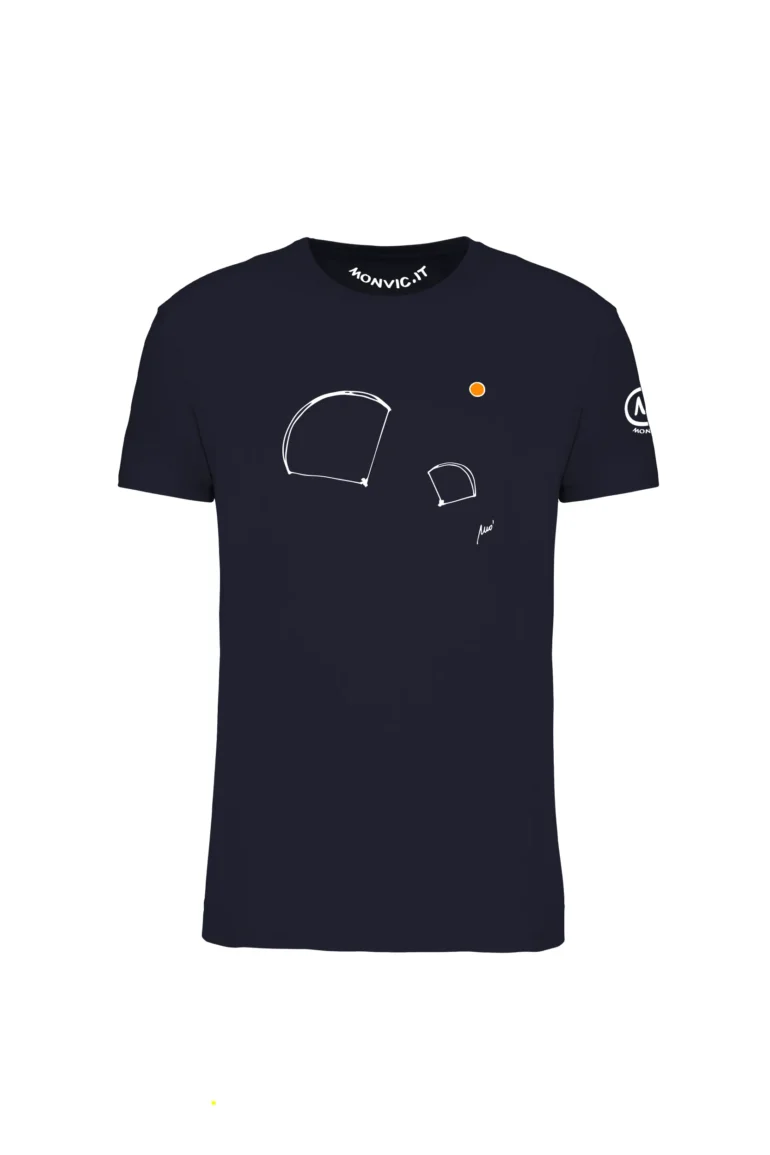 WINGS - navy blue paragliding t-shirt - men - organic cotton - HASH MONVIC
