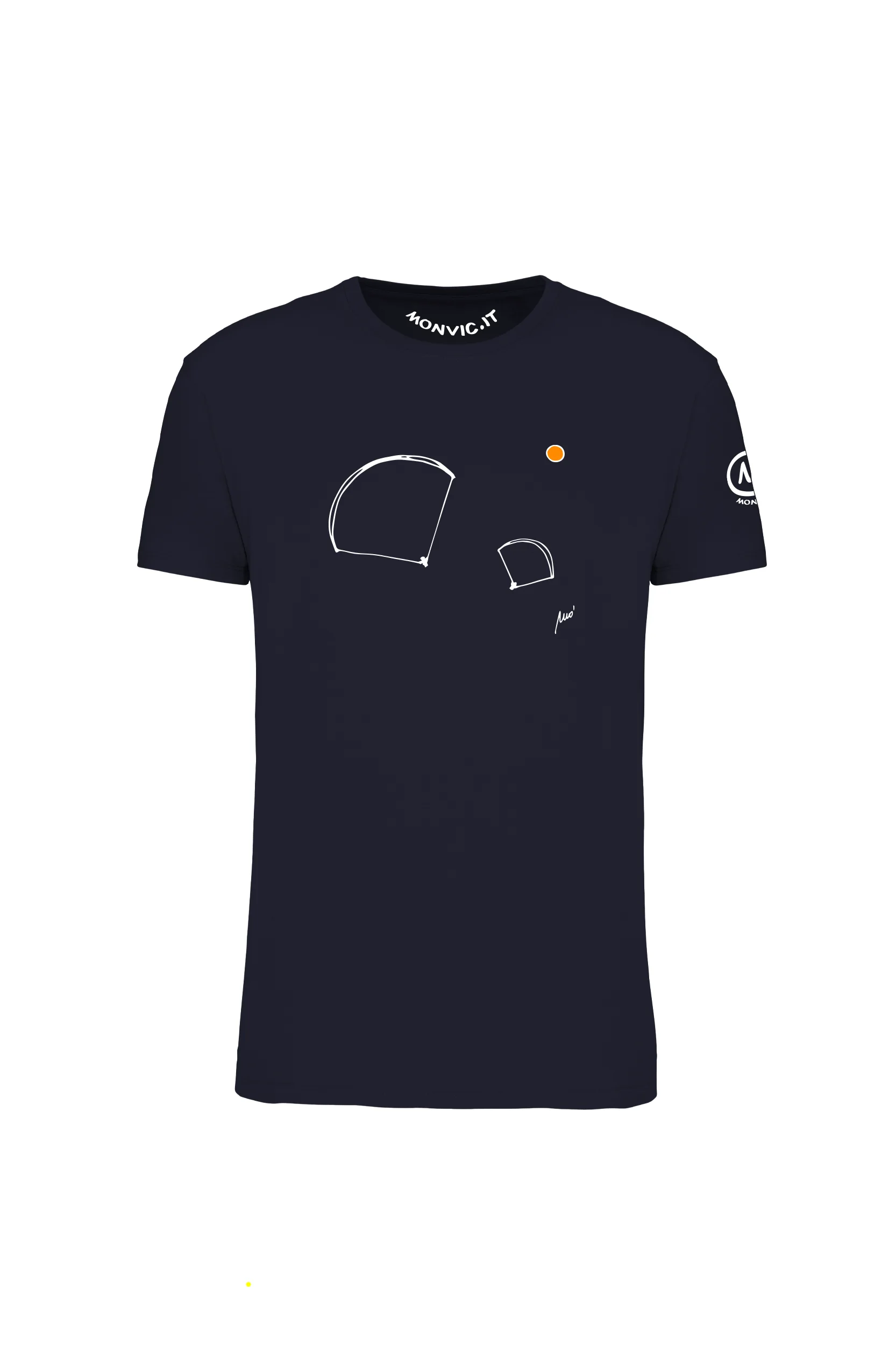 WINGS - T-shirt parapente bleu marine - homme - coton bio - HASH MONVIC