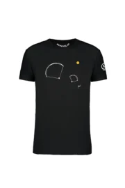 WINGS - black paragliding t-shirt - men - organic cotton - HASH MONVIC