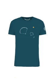 WINGS - petrol blue paragliding t-shirt - men - organic cotton - HASH MONVIC