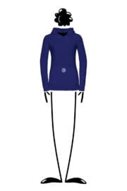 hoodie woman blue royal FEDRA Monvic