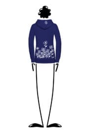 hoodie woman blue royal FEDRA Monvic