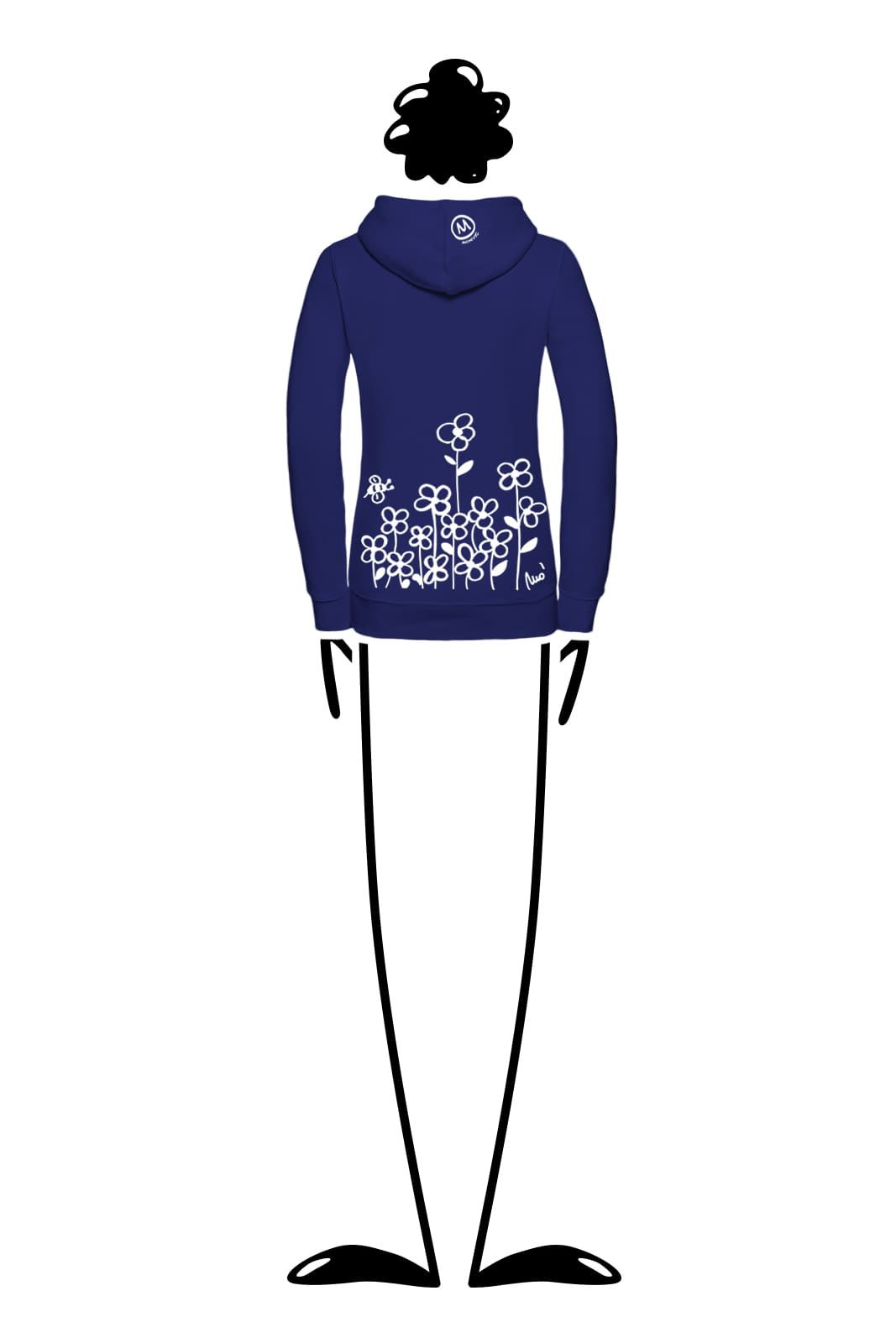 hoodie woman blue royal FEDRA Monvic hoodie woman blue royal FEDRA Monvic