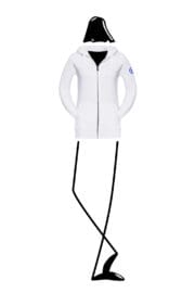 sweat à capuche femme blanc FEDRA ZIP Monvic