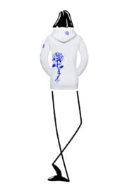 sweat à capuche femme blanc FEDRA ZIP Monvic