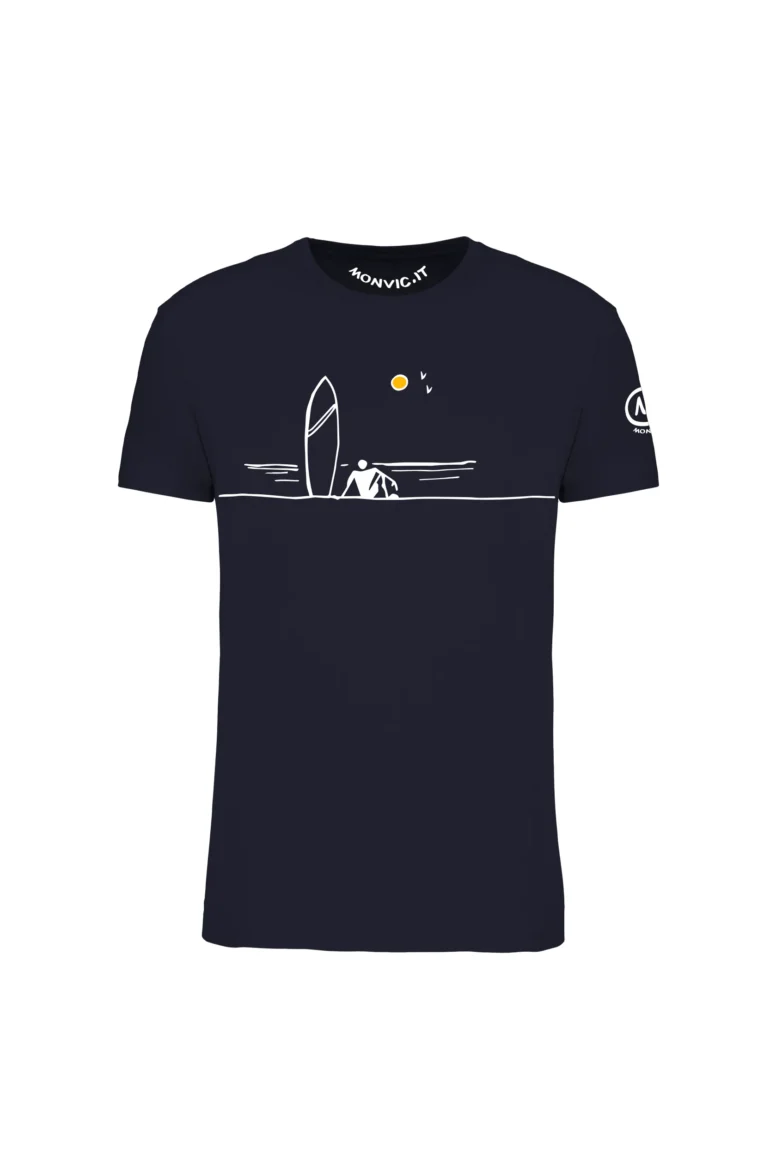 T-shirt homme surf – coucher de soleil & board Monvic