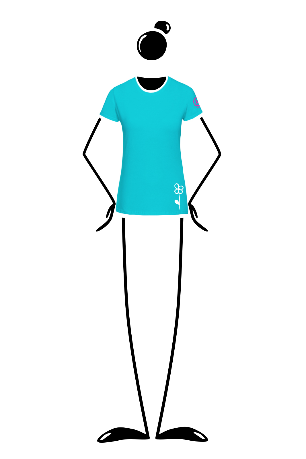 t-shirt femme azur SHARON Monvic