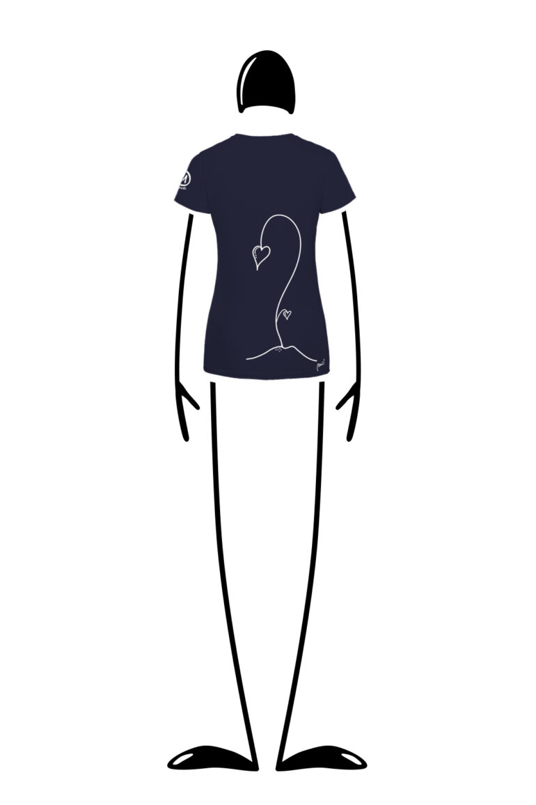 t-shirt donna blu navy SHARON Monvic