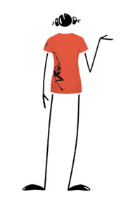 t-shirt women orange SHARON Monvic