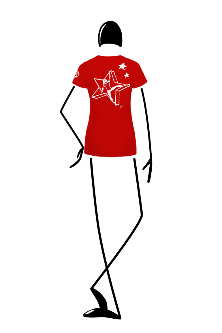 t-shirt women red SHARON Monvic