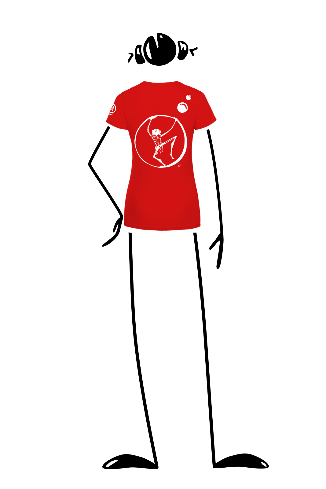 t-shirt femme rouge SHARON Monvic