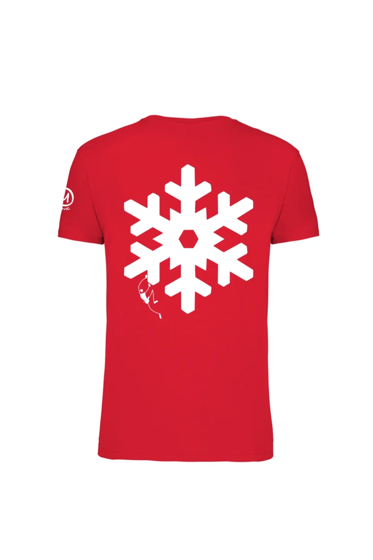 t-shirt arrampicata uomo - HASH MONVIC snowflake-red
