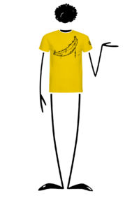 t-shirt man HASH Monvic yellow banana