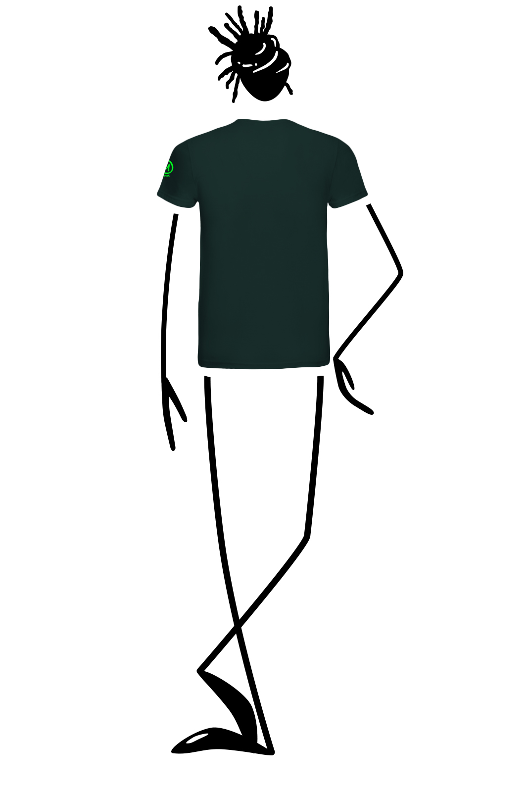 t-shirt uomo verde forest HASH Monvic