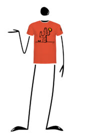 t-shirt uomo arancione HASH Monvic