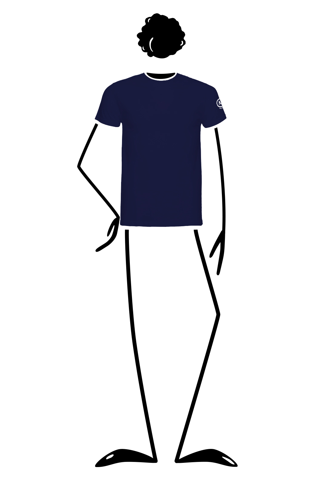 t-shirt homme bleu marine HASH Monvic