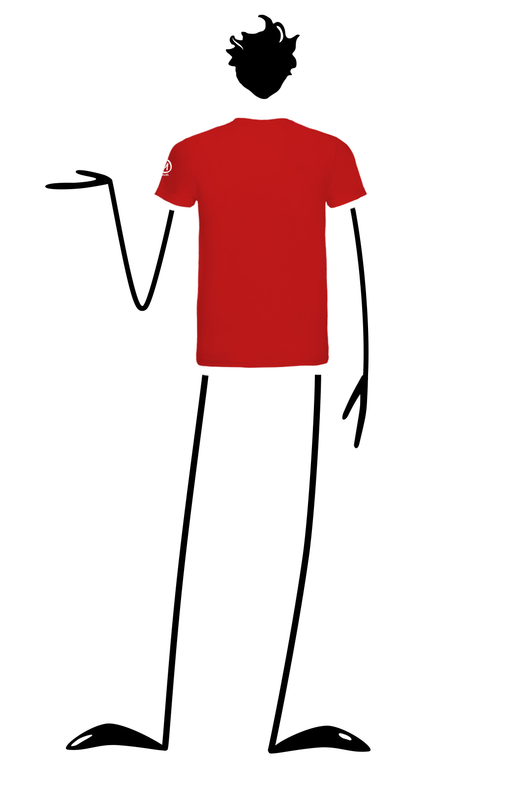t-shirt uomo rossa HASH Monvic running