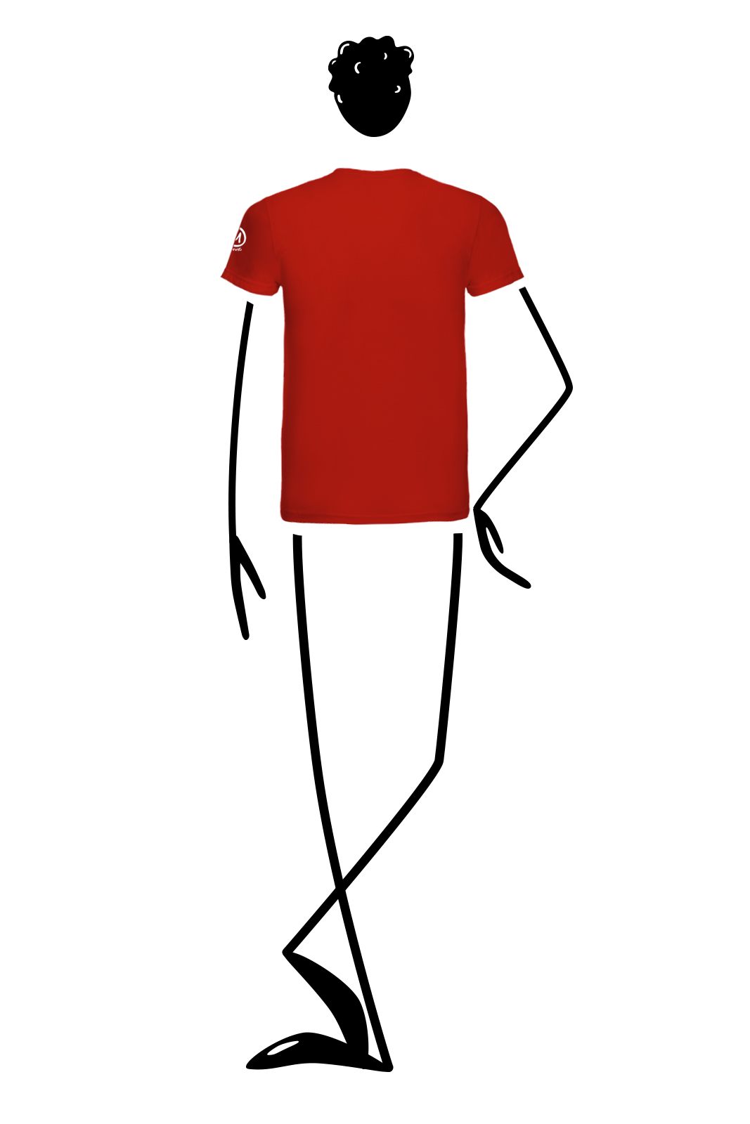 t-shirt uomo rossa HASH Monvic slackline