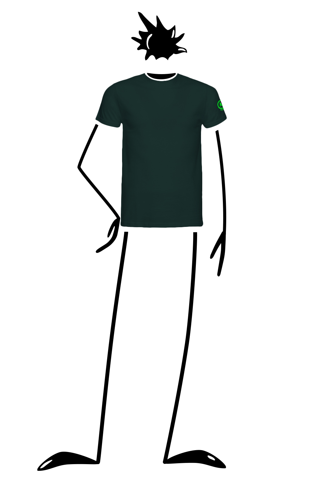 t-shirt uomo verde forest HASH Monvic