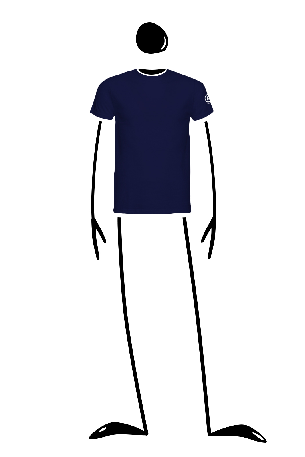 t-shirt uomo blu navy HASH Monvic