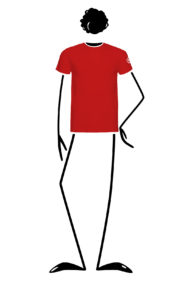 t-shirt uomo rossa HASH Monvic Teba