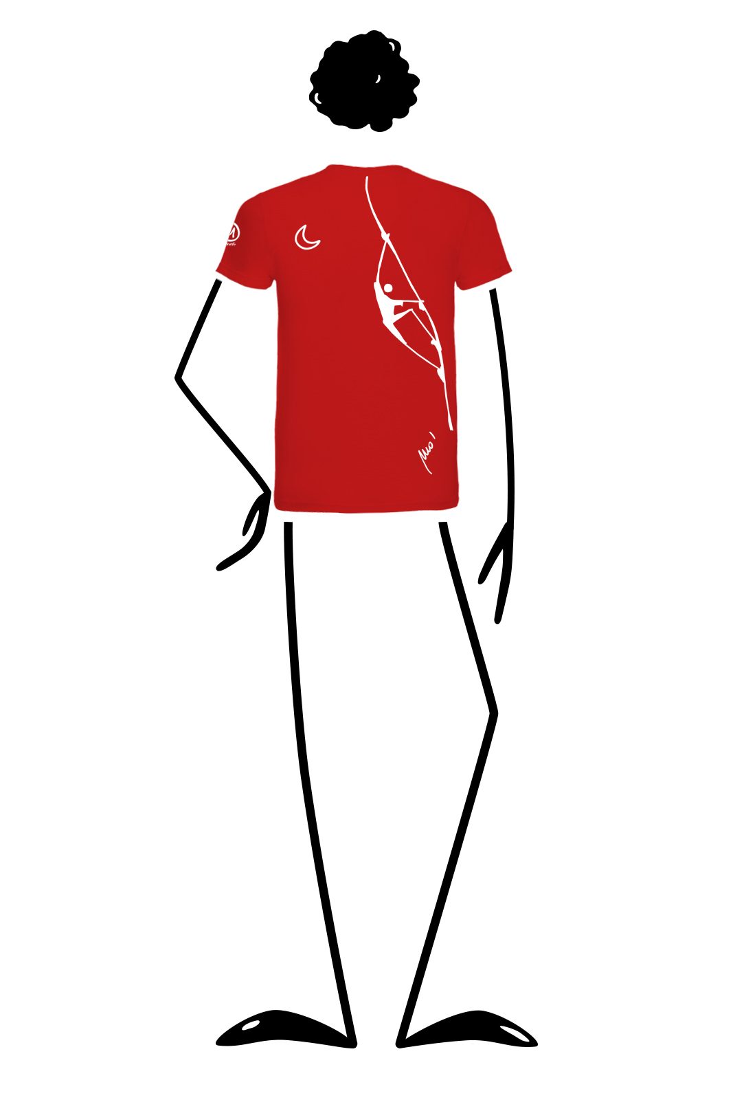 t-shirt uomo rossa HASH Monvic