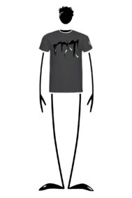 T-shirt homme en coton bio gris carbone HASH ORGANIC Monvic spéléologie