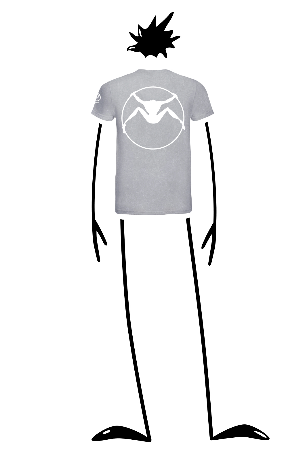 t-shirt men grey HASH VINTAGE Monvic