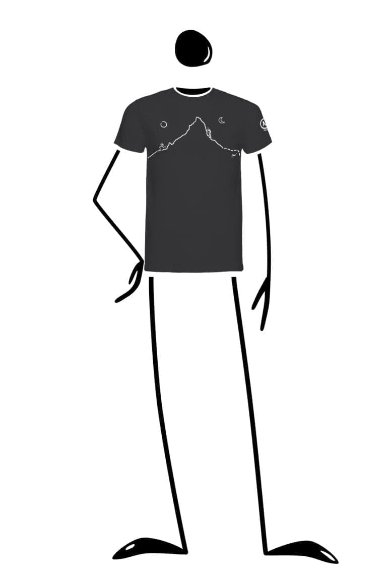 t-shirt homme gris carbon HASH VINTAGE Monvic