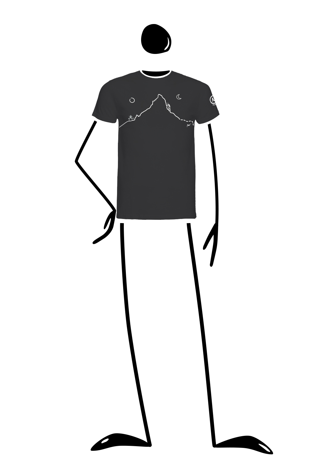 t-shirt men carbon HASH VINTAGE Monvic