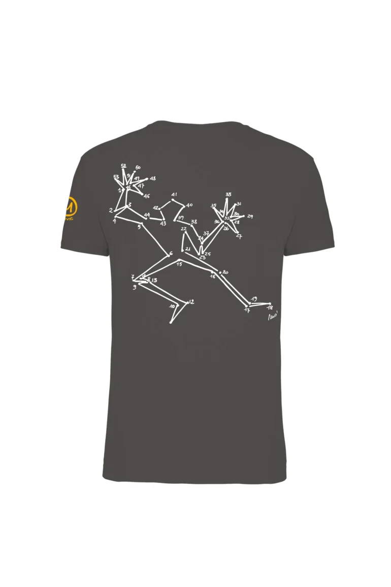 T-shirt d'escalade homme - gris carbone - PENCIL - Monvic HASH ORGANIC