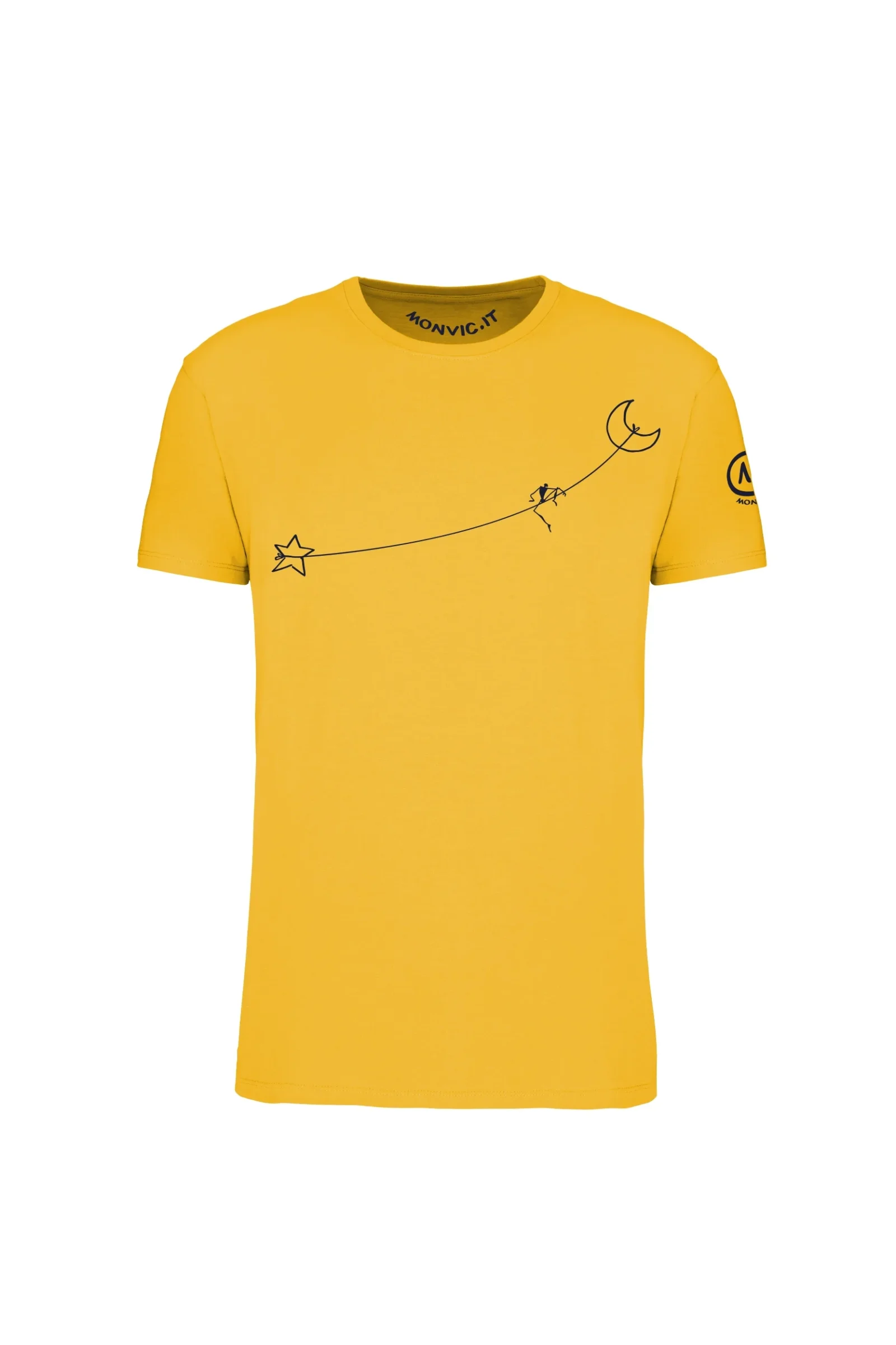 Men's Slackline t-shirt yellow HASH ORGANIC