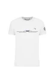Men's t-shirt SWIMMING DOLPHIN - HASH MONVIC white