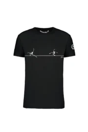 t-shirt slackline uomo - nero SLACKLINE HASH MONVIC f