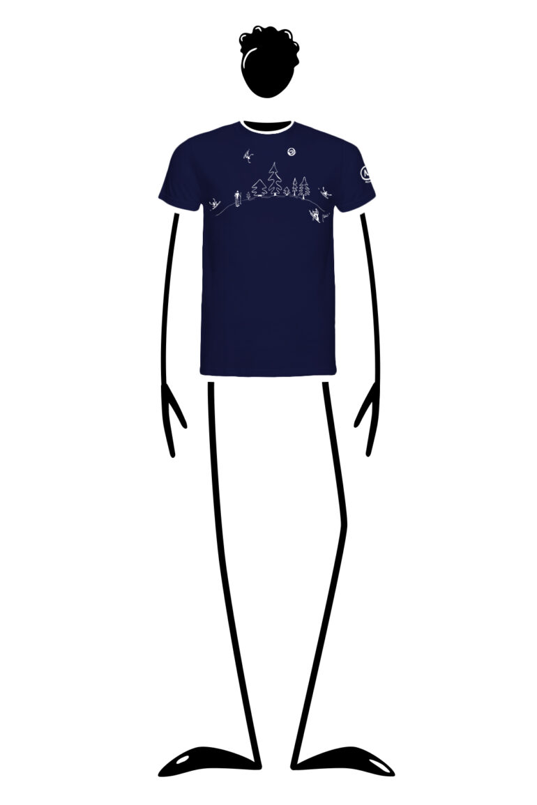 t-shirt homme bleu marine HASH Monvic Noel