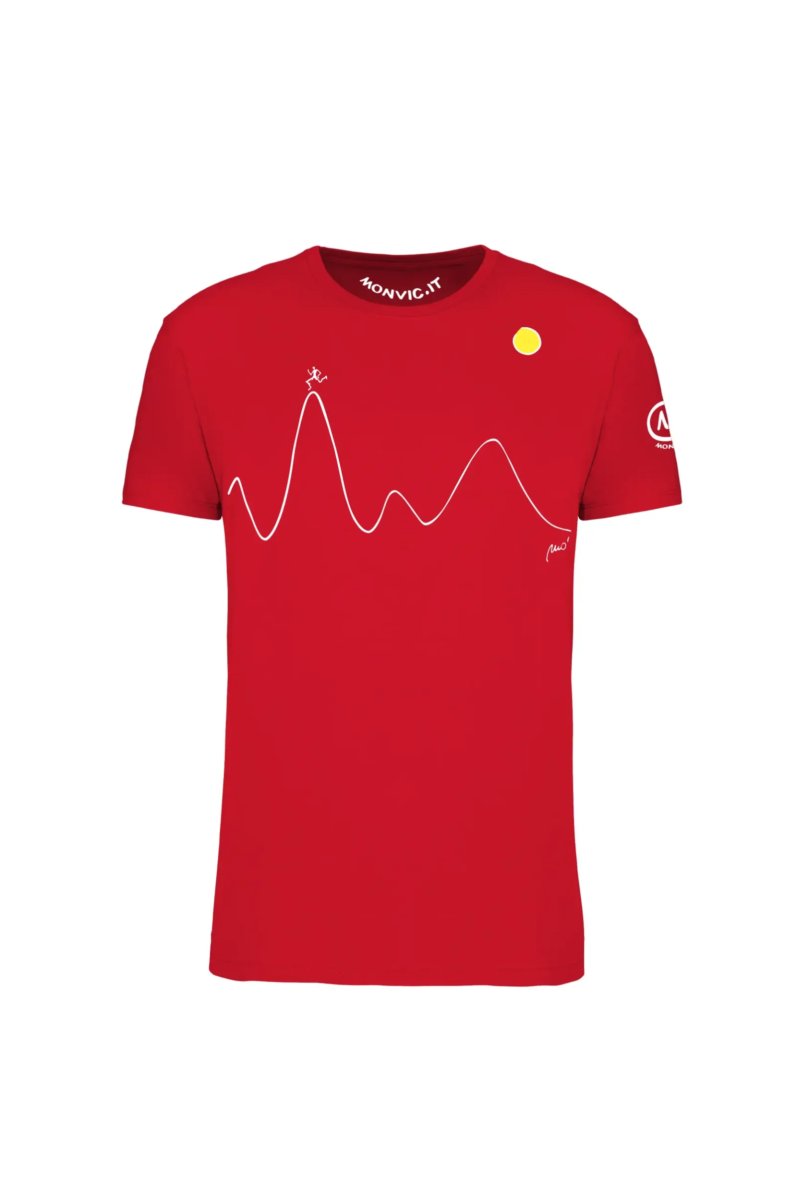T-shirt uomo rossa grafica running "Pablo" Monvic HASH