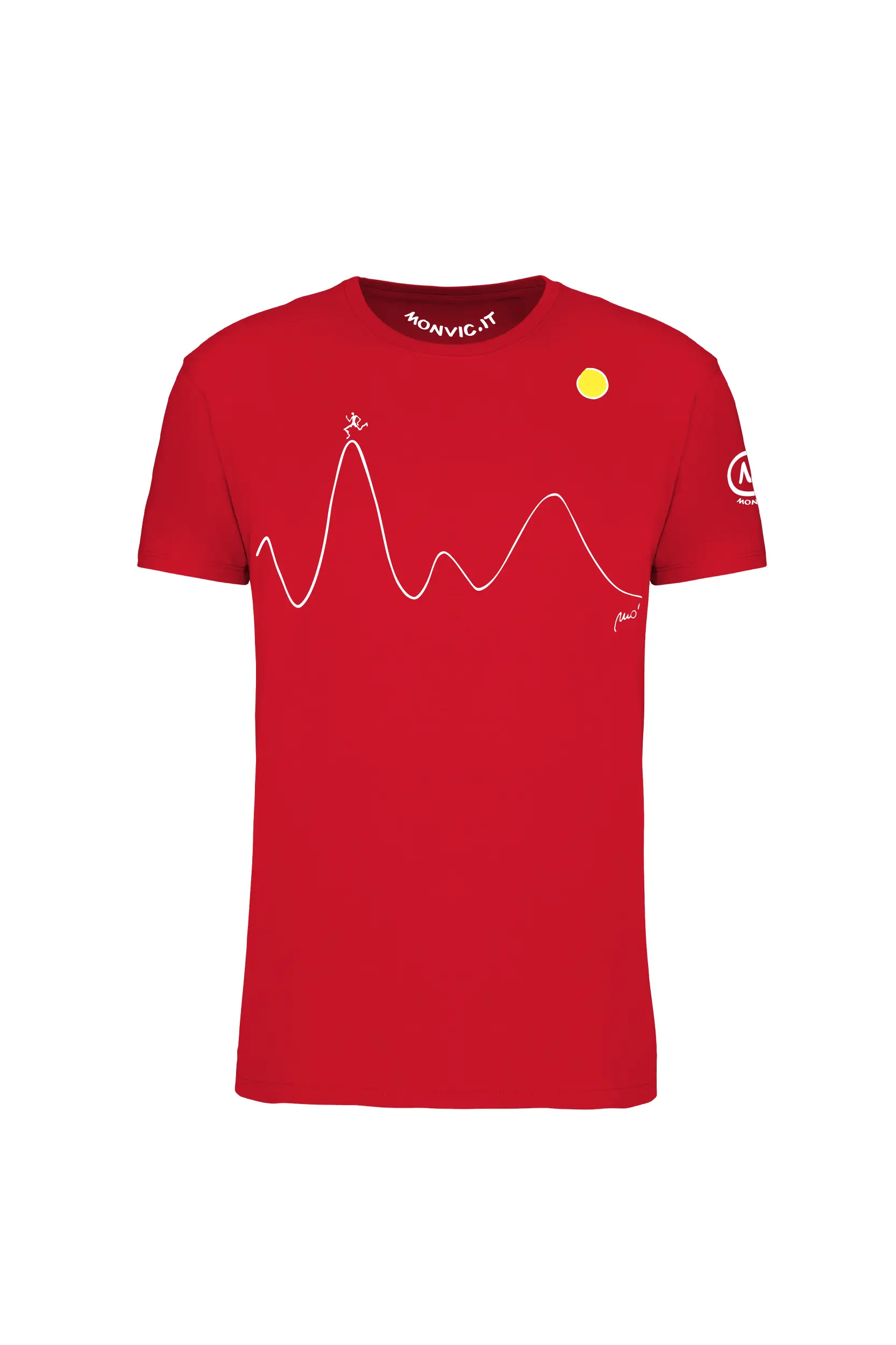 Red men's T-shirt with "Pablo" running graphics - Monvic HASH