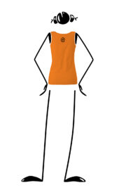 débardeur escalade femme orange KOKO Monvic