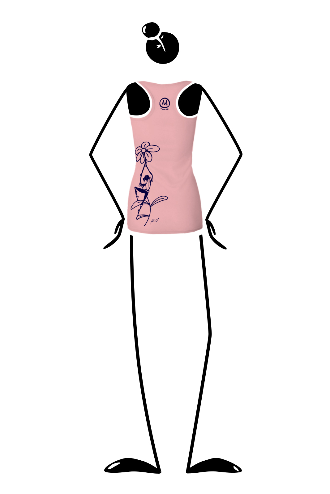 Women’s tank top light pink KOKO X Monvic sportswear Carla