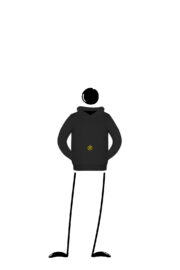 hoodie kids black LOLA Monvic
